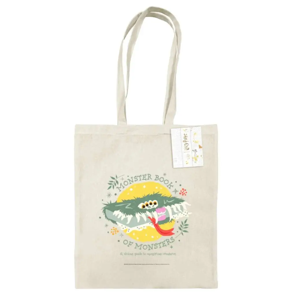 Figurine Harry Potter monster book tote bag
